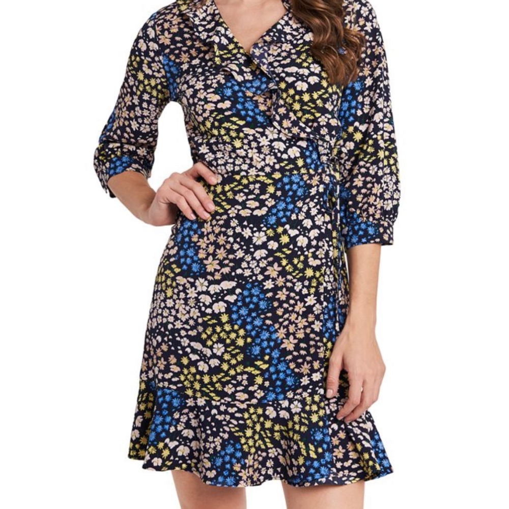 Riley & Rae Floral Print Wrap Dress